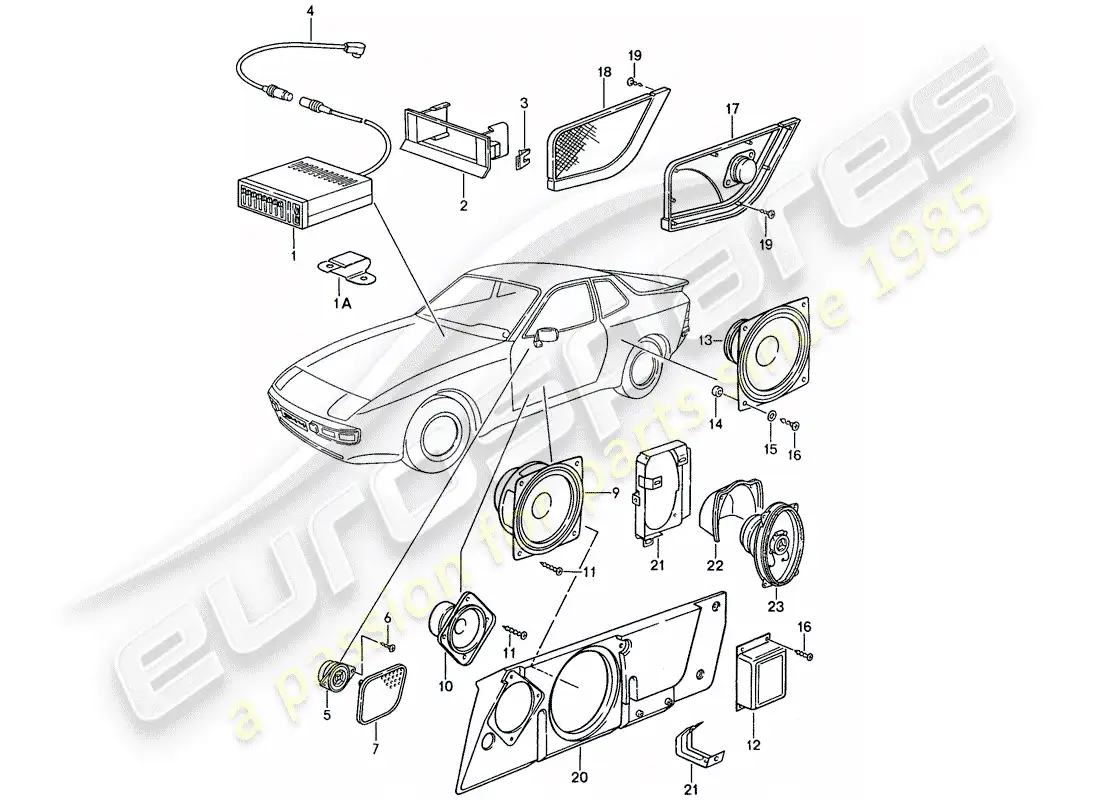 porsche 1990 (944) for - soundsystem parts diagram