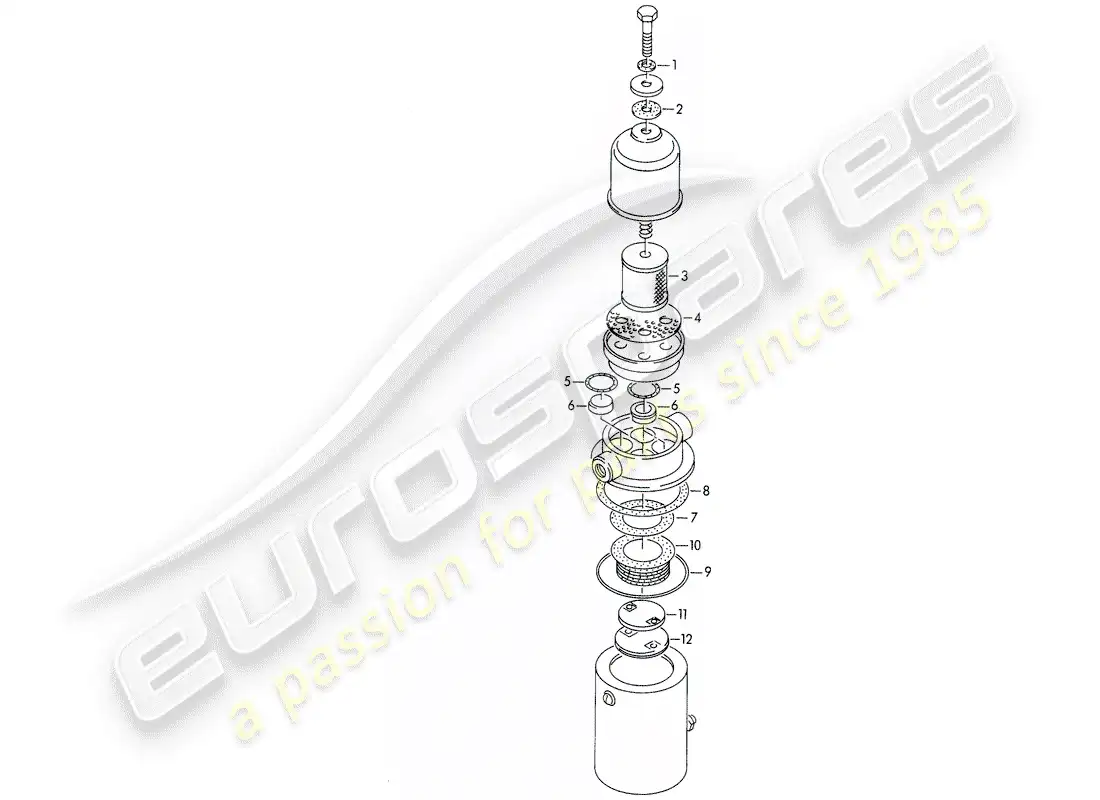 porsche 1955 (356/356a) single parts - for - fuel pump - autopulse 500 - electric parts diagram