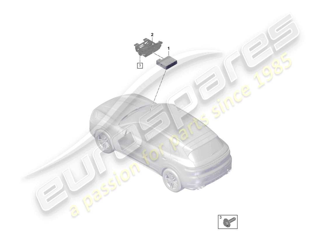 porsche 2026 (cayenne e3 pa) central computer mib part diagram