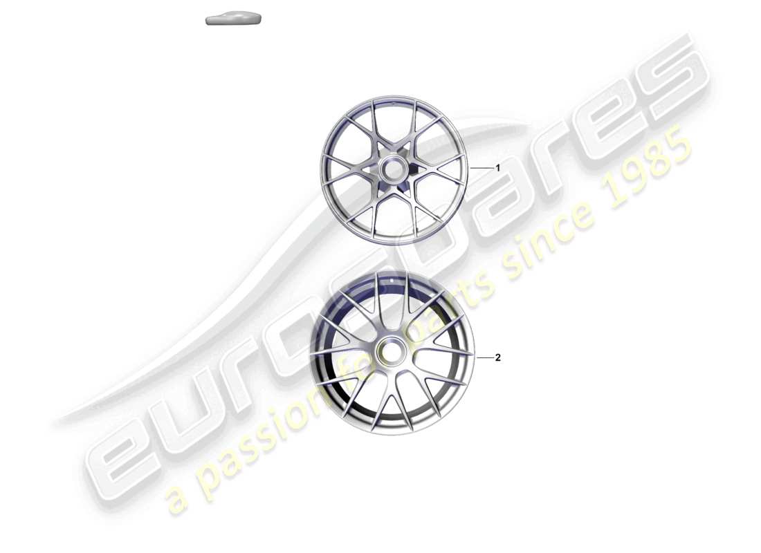 porsche 2023 (718 boxster spyder) alloy wheel part diagram