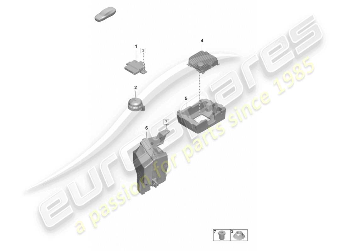 porsche 2023 (panamera 971-2) control unit for engine noise production noise generator part diagram