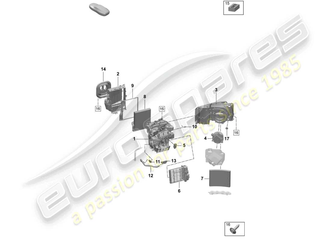 porsche 2025 (macan-e) air cond. system/ heating parts diagram