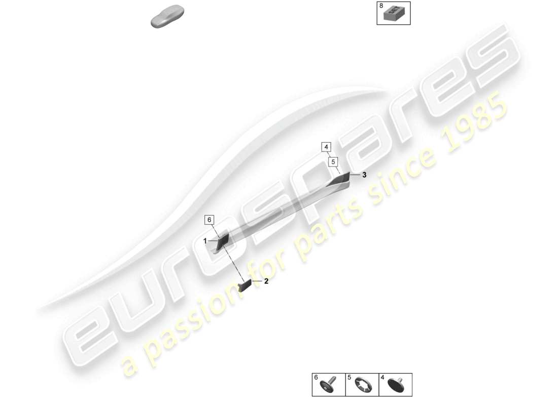 porsche 2026 (taycan 9j1-2) spoiler sill part diagram