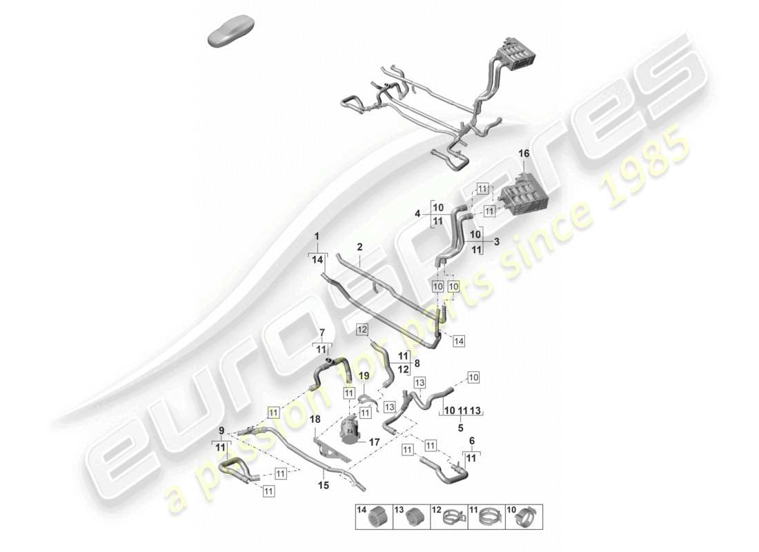 porsche 2021 (panamera 971-2) heating, air cond. system front for vehicles with hybrid drive part diagram