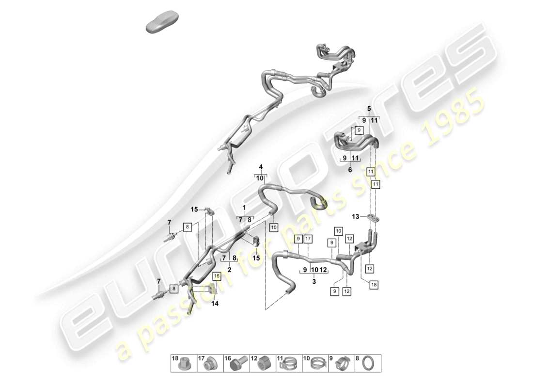 porsche 2021 (panamera 971-2) heating, air cond. system for vehicles with hybrid drive battery cooling system part diagram