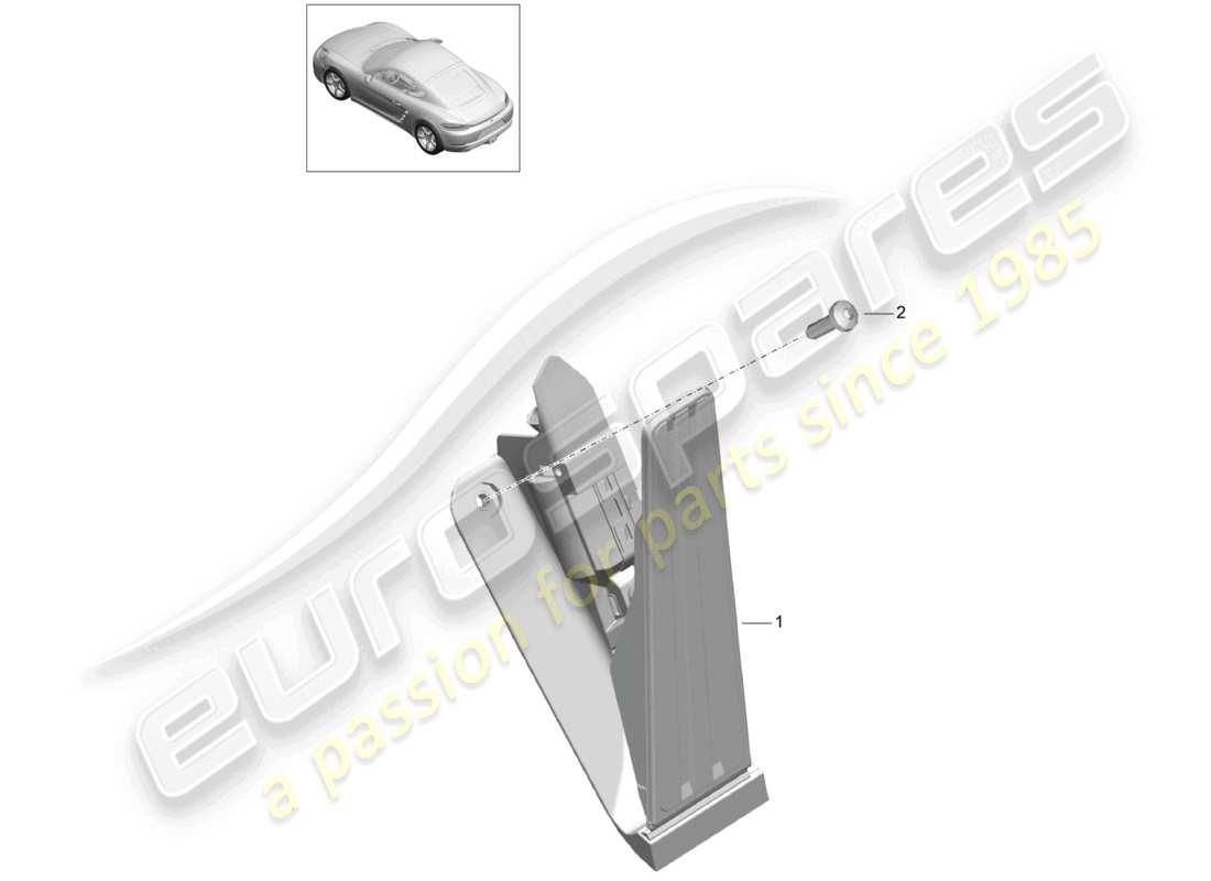 porsche 2025 (718 cayman) brake and accel. lever mech. throttle control part diagram