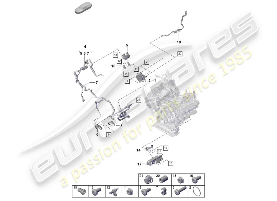 porsche 2024 (cayenne e3 pa) vacuum system vacuum pump part diagram