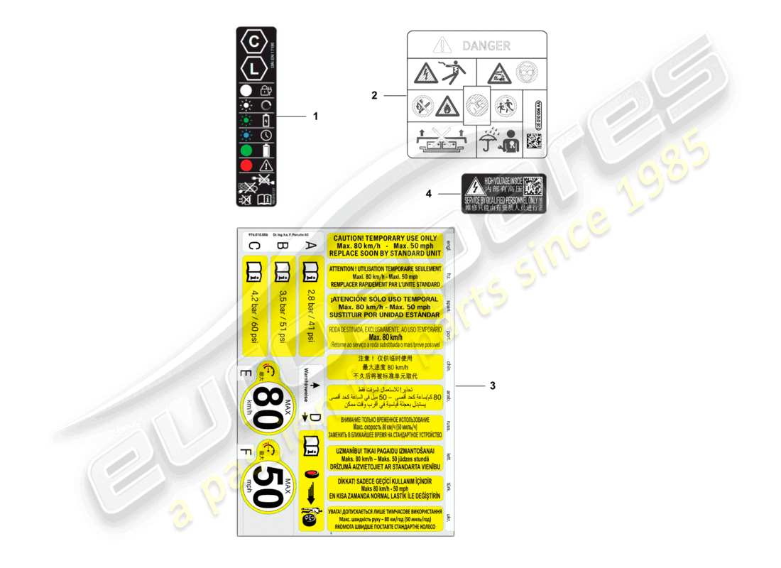 porsche 2025 (macan-e) notice part diagram