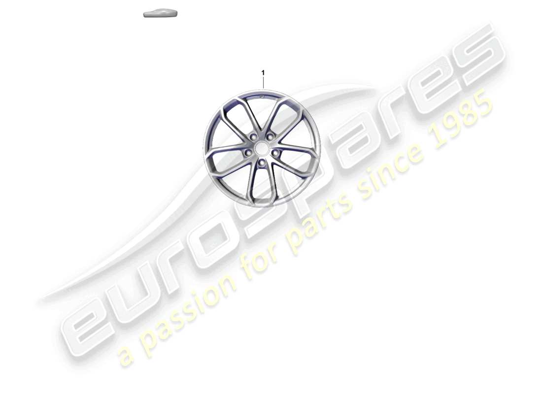 porsche 2021 (718 boxster spyder) alloy wheel part diagram