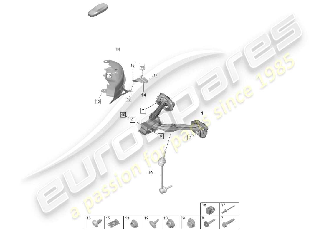 porsche 2026 (992-2 gt3/rs/st) wishbone upper part diagram