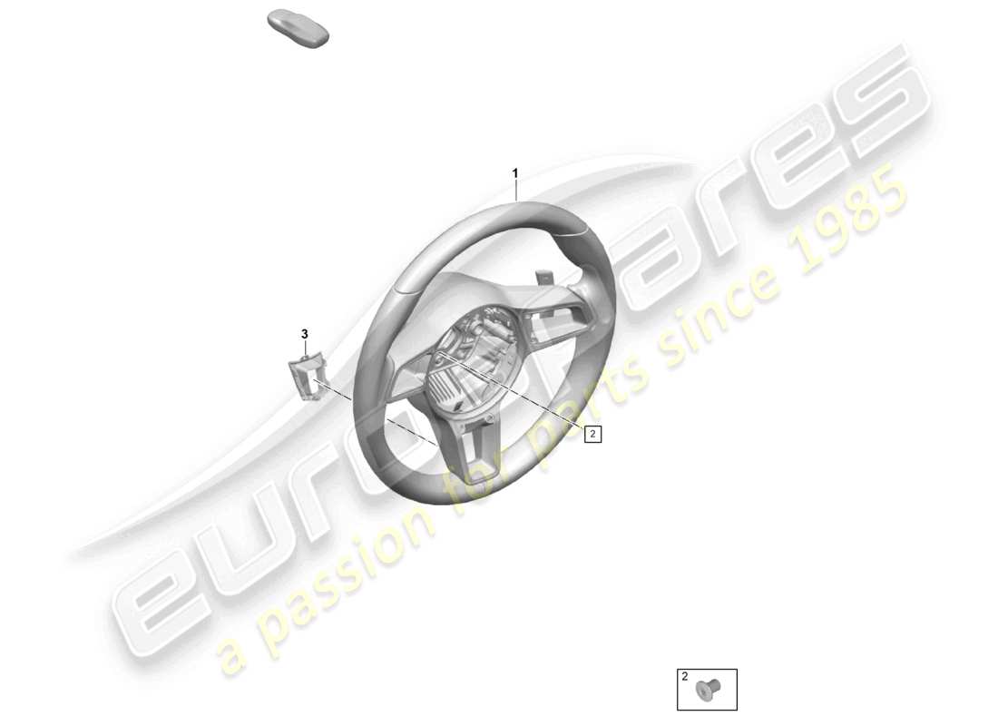 porsche 2024 (718 boxster spyder) steering wheel - pdk - part diagram