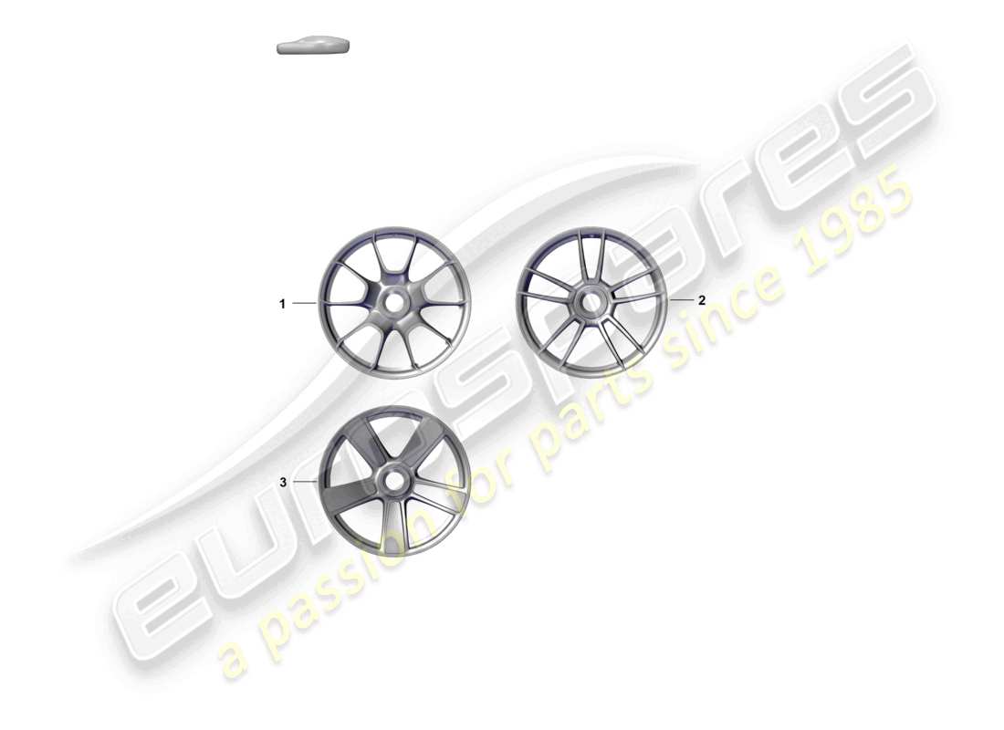 porsche 2020 (992-1 turbo / s) alloy wheel with central locking turbo s part diagram