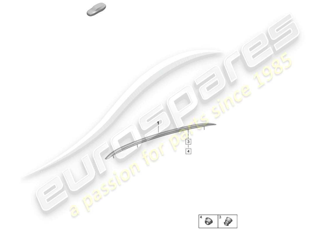 porsche 2025 (macan-e) roof rail accessories parts diagram