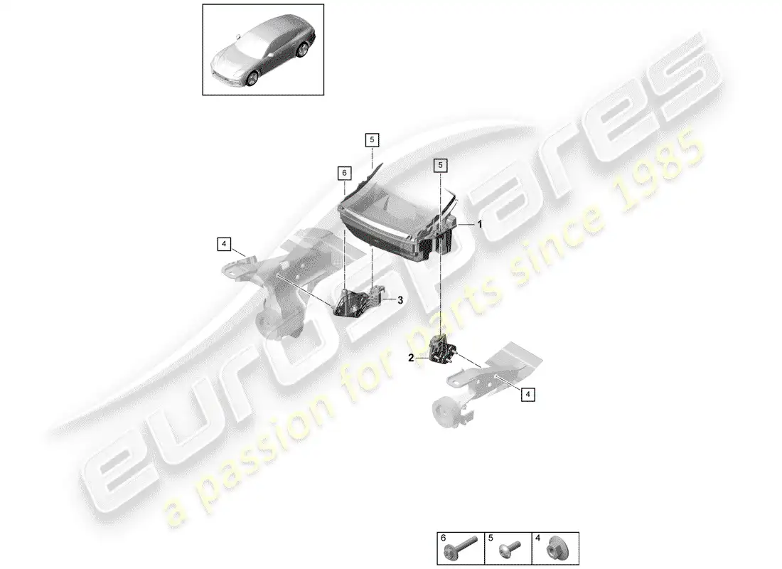 porsche 2019 (panamera 971-1) head-up display parts diagram