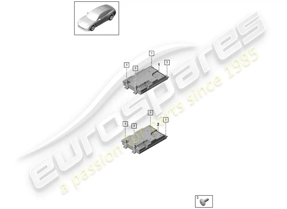 porsche 2019 (panamera 971-1) amplifier parts diagram
