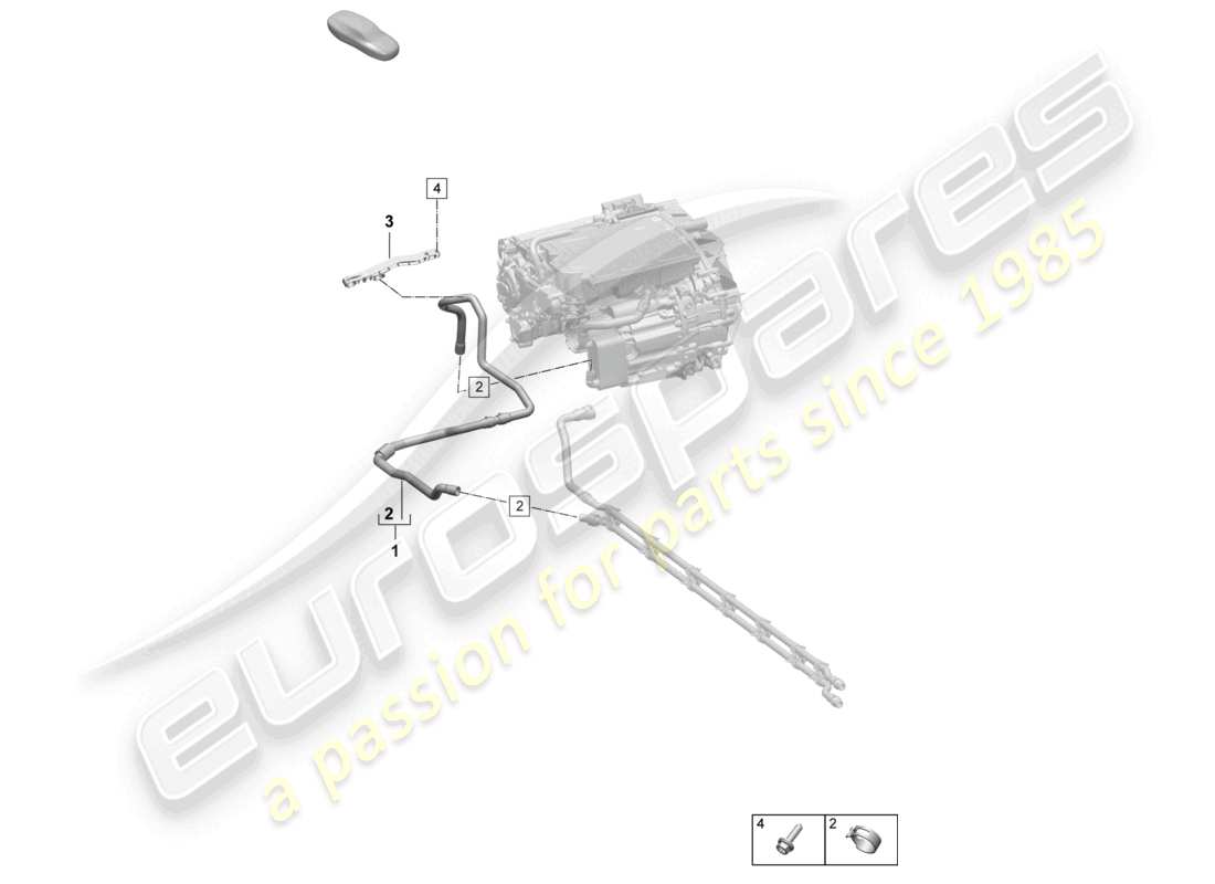 porsche 2025 (macan-e) coolant cooling system parts diagram