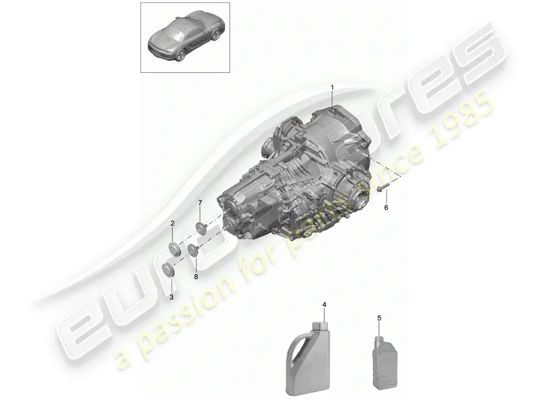 porsche 2013 (981 boxster) - pdk - parts diagram