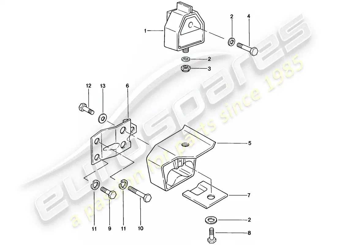 porsche 1977 (924) transmission suspension parts diagram