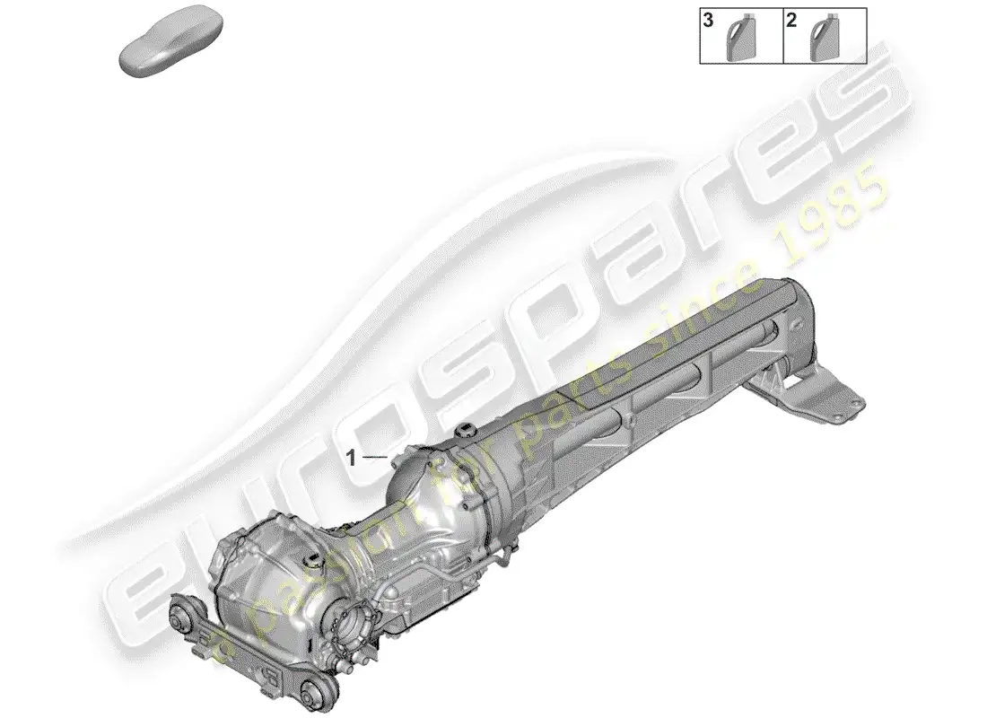 porsche 2019 (992-1) front axle differential parts diagram