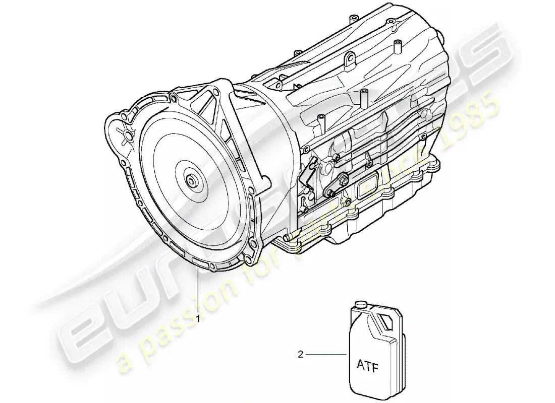 porsche 2005 (cayenne e1 9pa) 6-speed automatic gearbox for part diagram