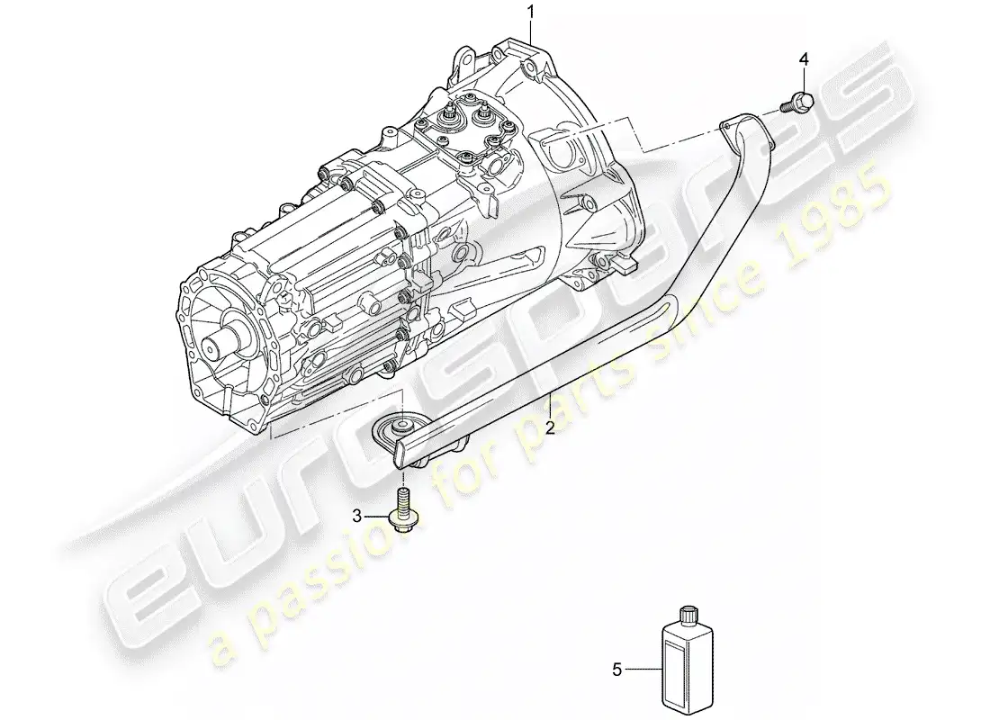 porsche 2005 (cayenne e1 9pa) gearbox parts diagram