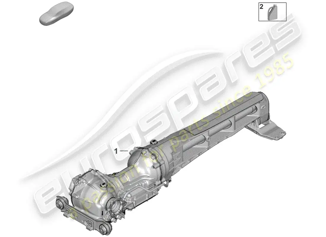 porsche 2020 (992-1) front axle differential parts diagram
