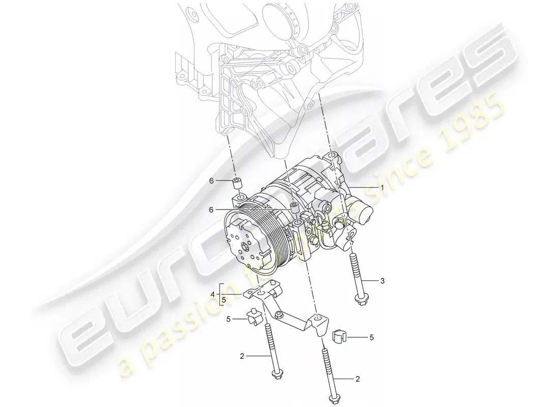 porsche 2005 (cayenne e1 9pa) compressor parts diagram