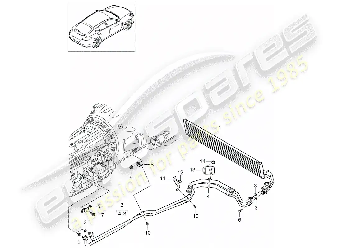 porsche 2015 (panamera 970) tiptronic parts diagram