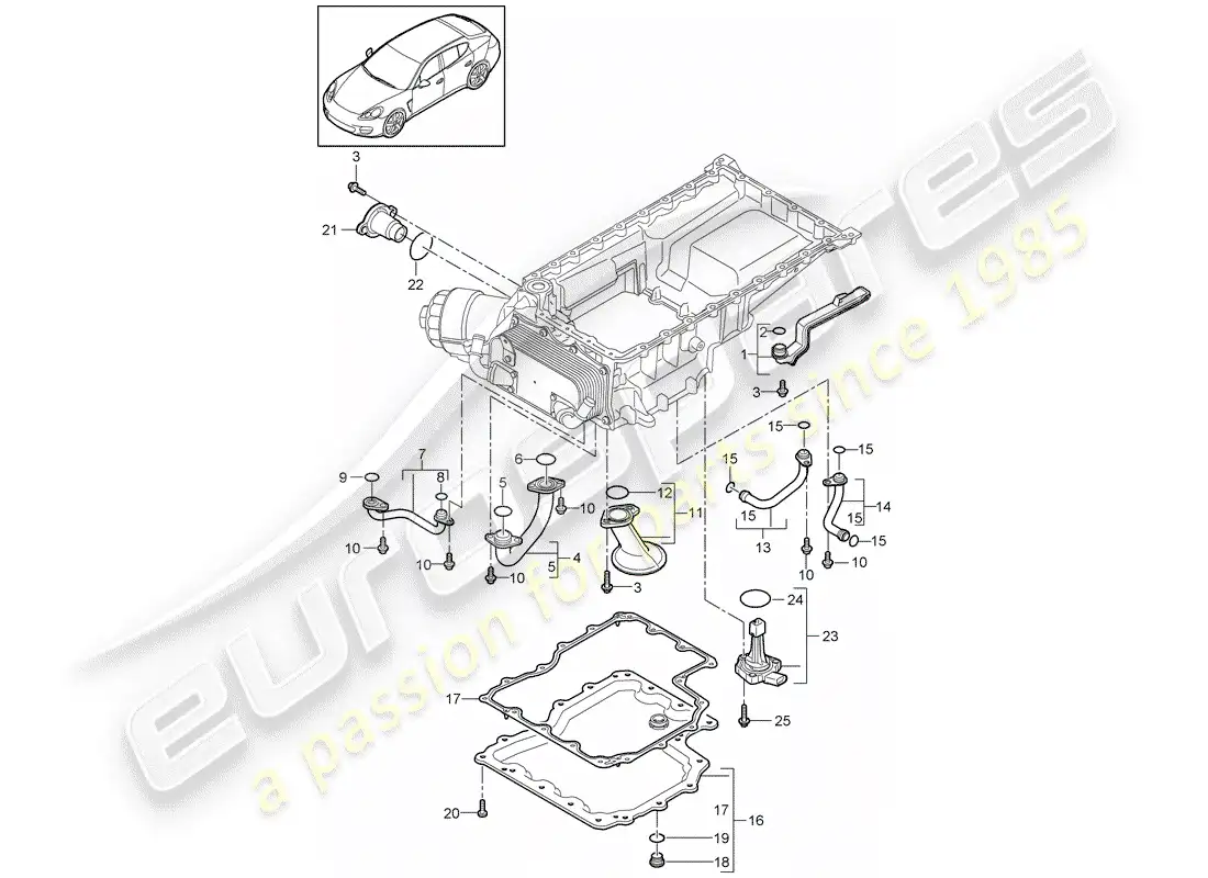 porsche 2014 (panamera 970) intake manifold parts diagram