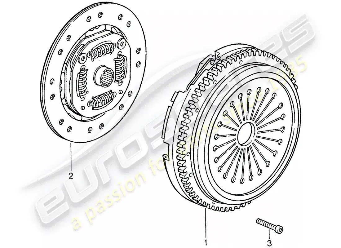porsche 1987 (959) clutch parts diagram