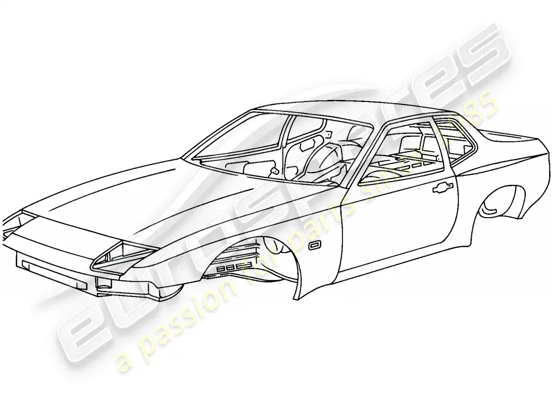 porsche 1987 (944) car body parts diagram