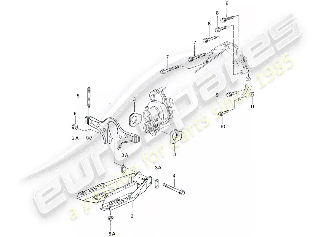 porsche 2004 (996) tiptronic - gearbox mounting - engine - d >> - mj 2001 parts diagram