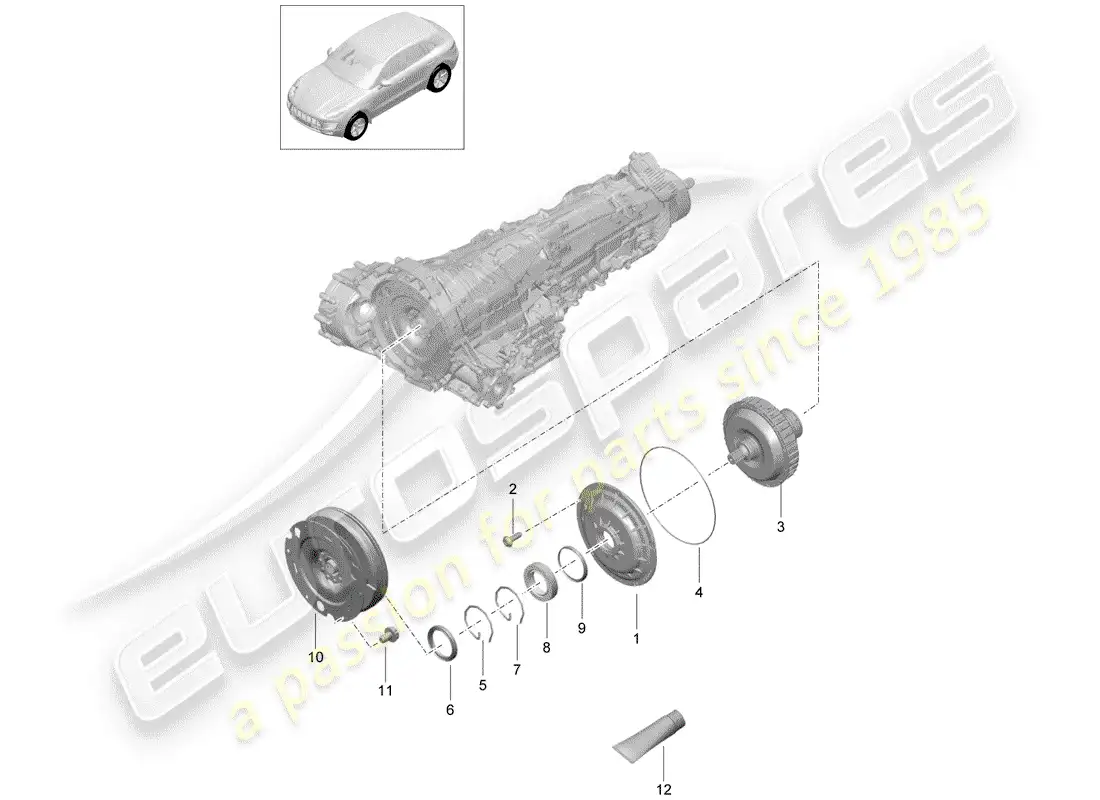 porsche 2016 (macan) clutch parts diagram