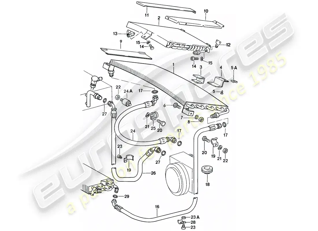 porsche 1987 (911) capacitor - lines - accessories and others parts diagram