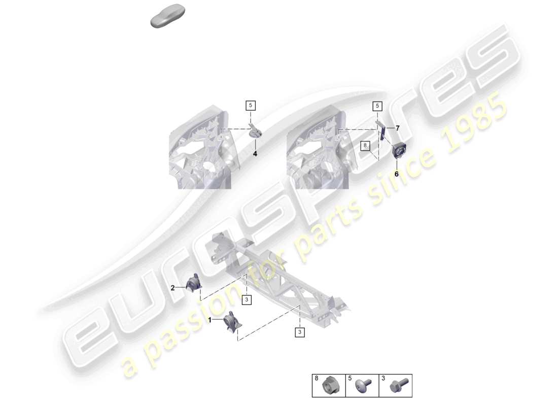 porsche 2025 (panamera 976) fanfare signal horn alarm horn part diagram