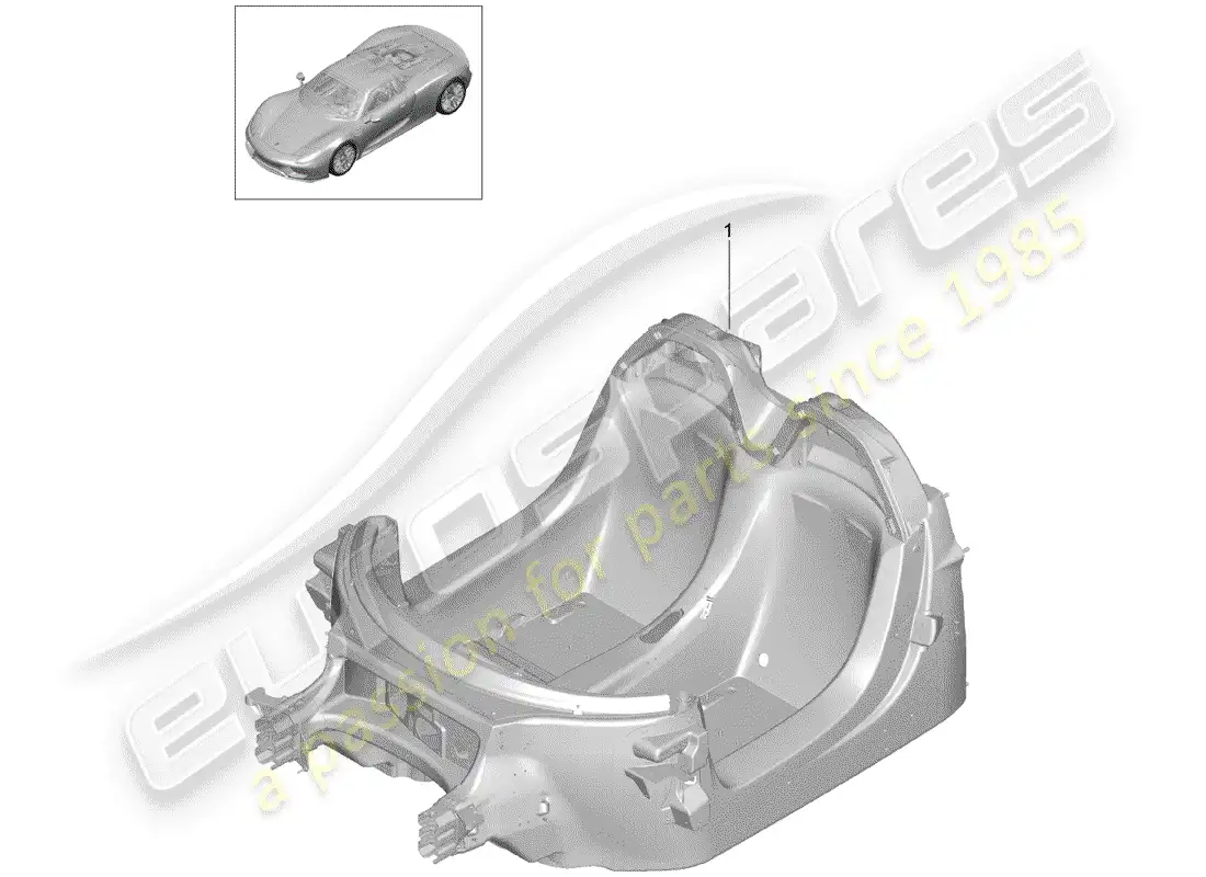 porsche 2015 (918 spyder) monocoque parts diagram