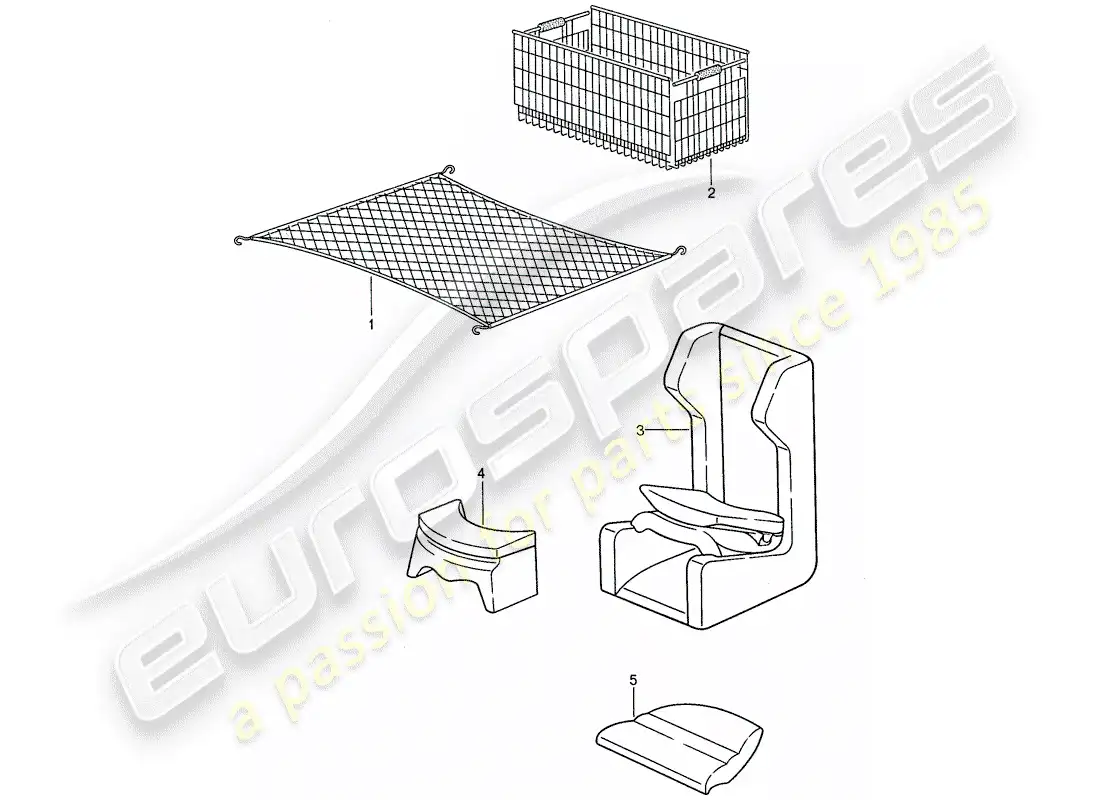 porsche 1990 (944) accessories parts diagram