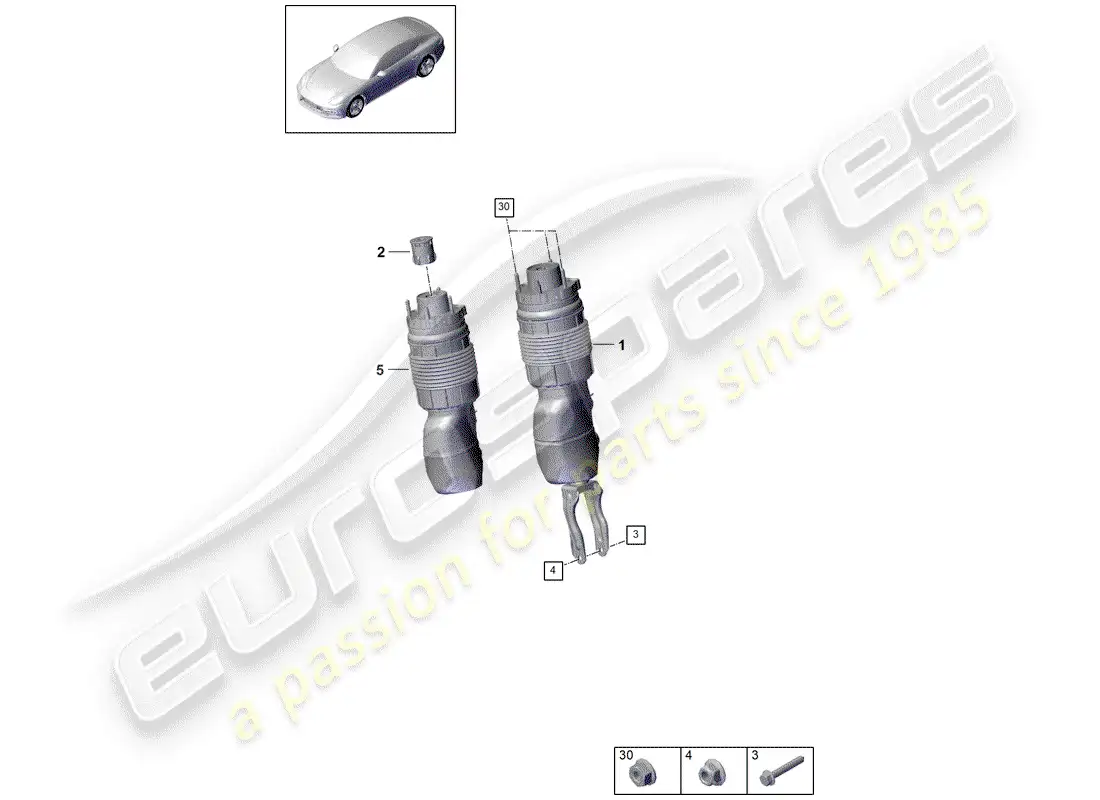 porsche 2020 (panamera 971-1) air spring parts diagram