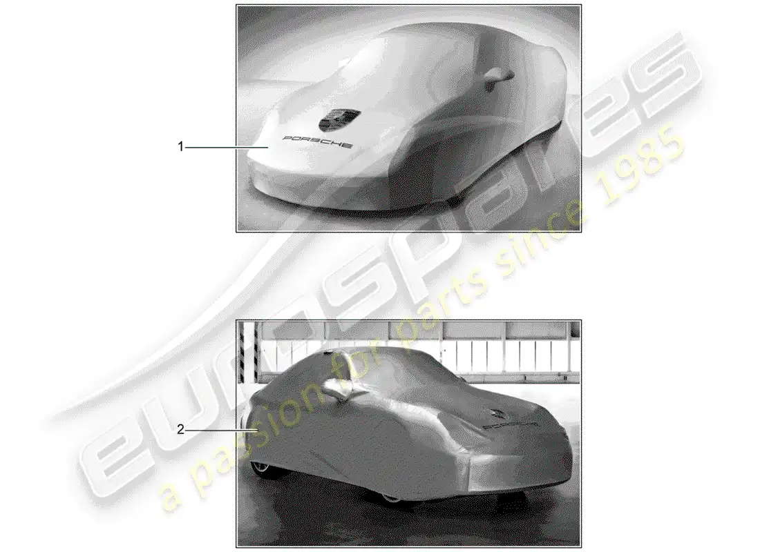 porsche 1999 (tequipment) cover parts diagram