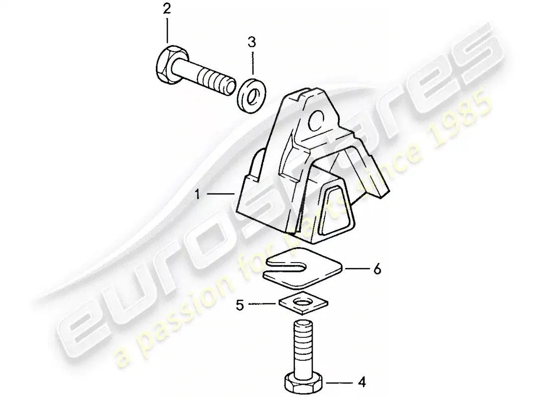 porsche 1987 (928) manual gearbox - transmission suspension parts diagram