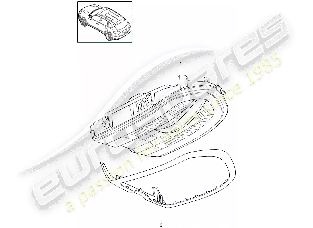 porsche 2011 (cayenne e2 92a) bracket parts diagram