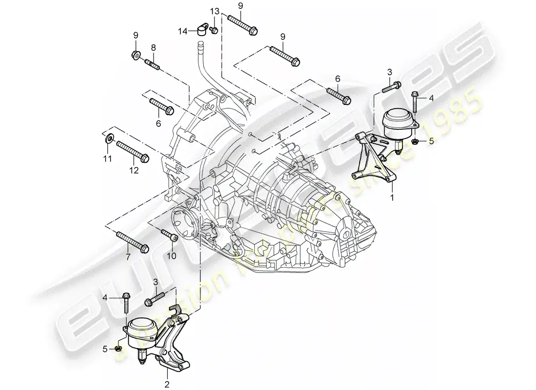 porsche 2008 (987 cayman) tiptronic parts diagram