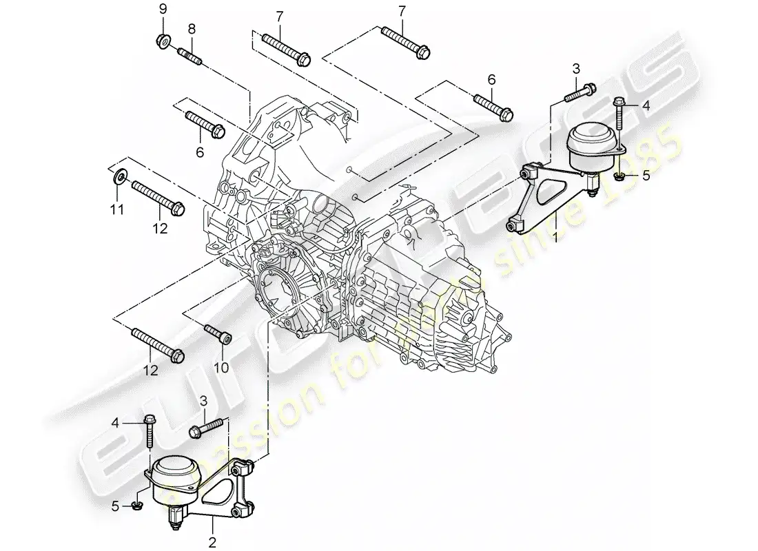 porsche 2007 (987 cayman) manual gearbox parts diagram