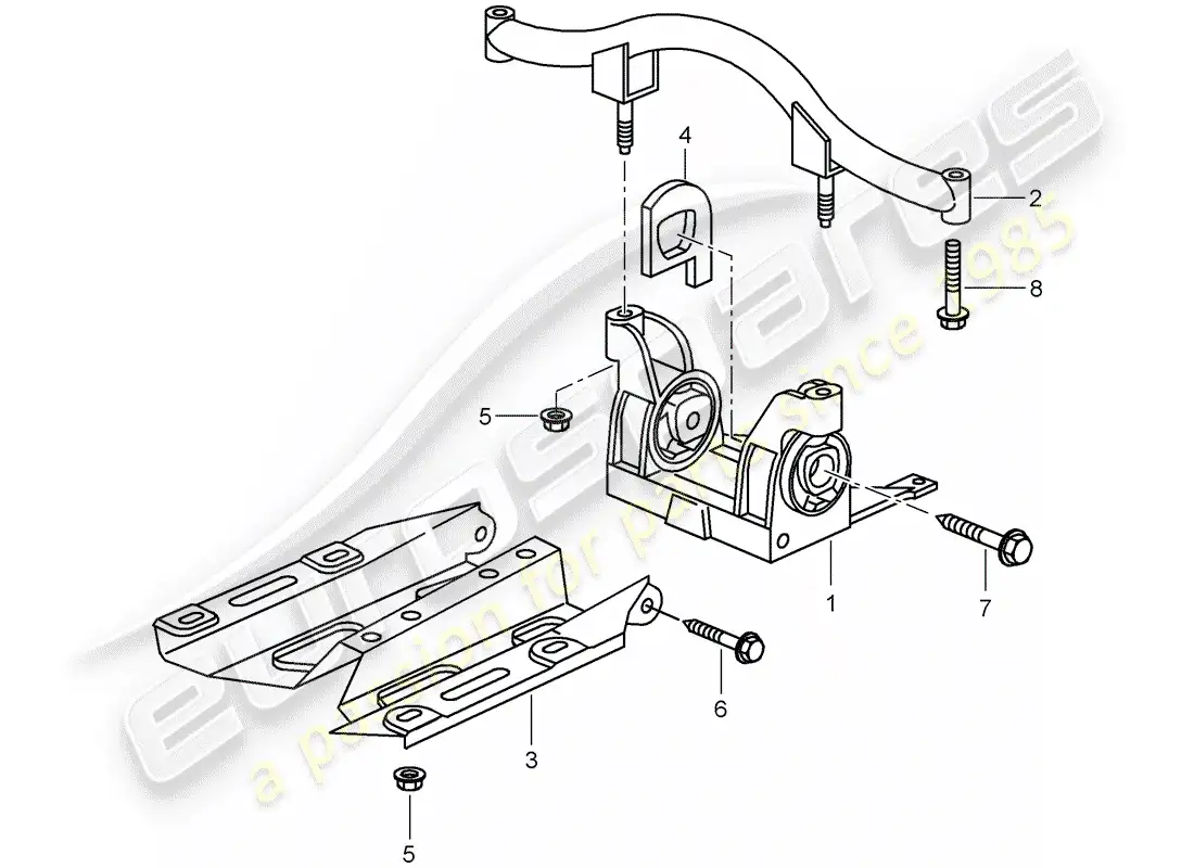 porsche 2008 (997-1 turbo / gt2) tiptronic parts diagram