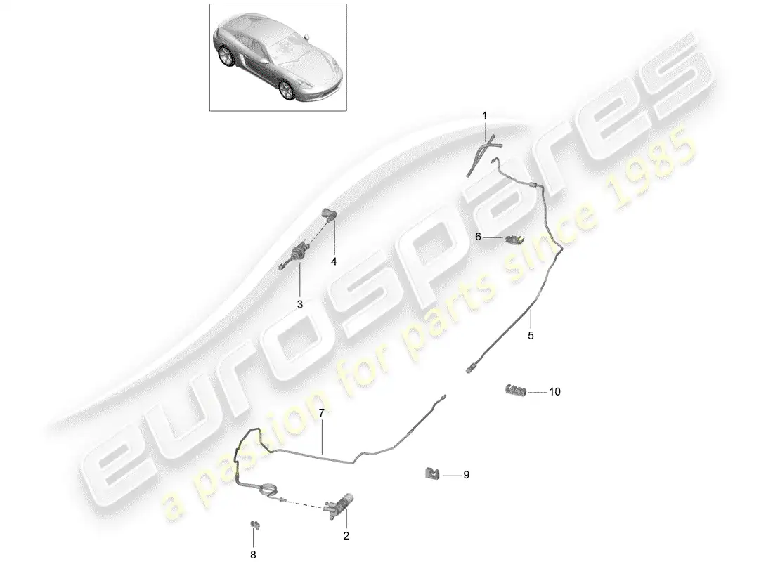 porsche 2019 (718 cayman) hydraulic clutch parts diagram