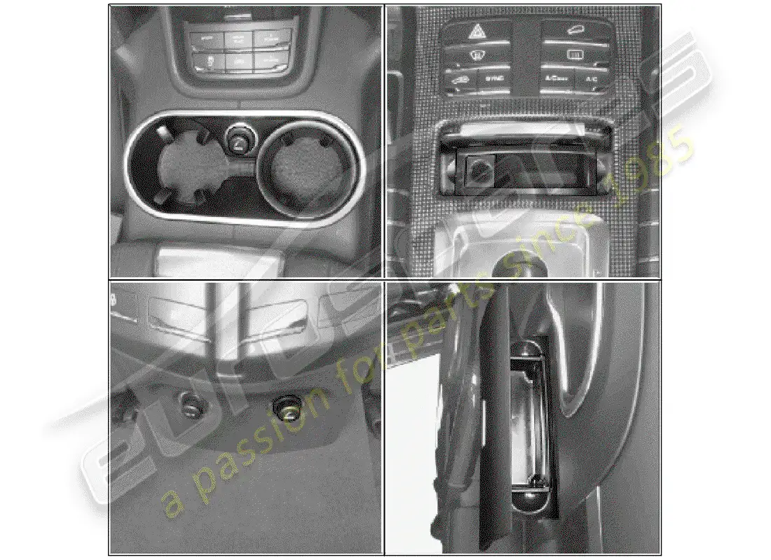 porsche 2011 (tequipment cayenne) smoker package parts diagram
