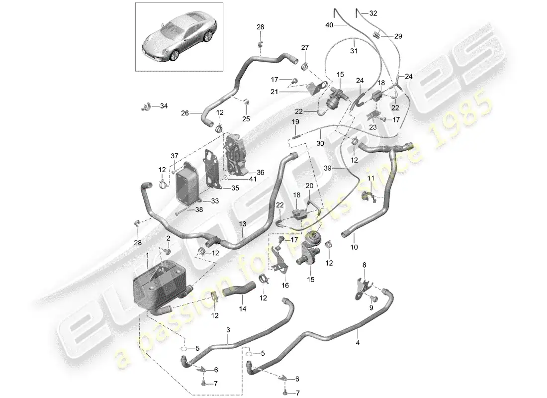 porsche 2013 (991-1) - pdk - parts diagram