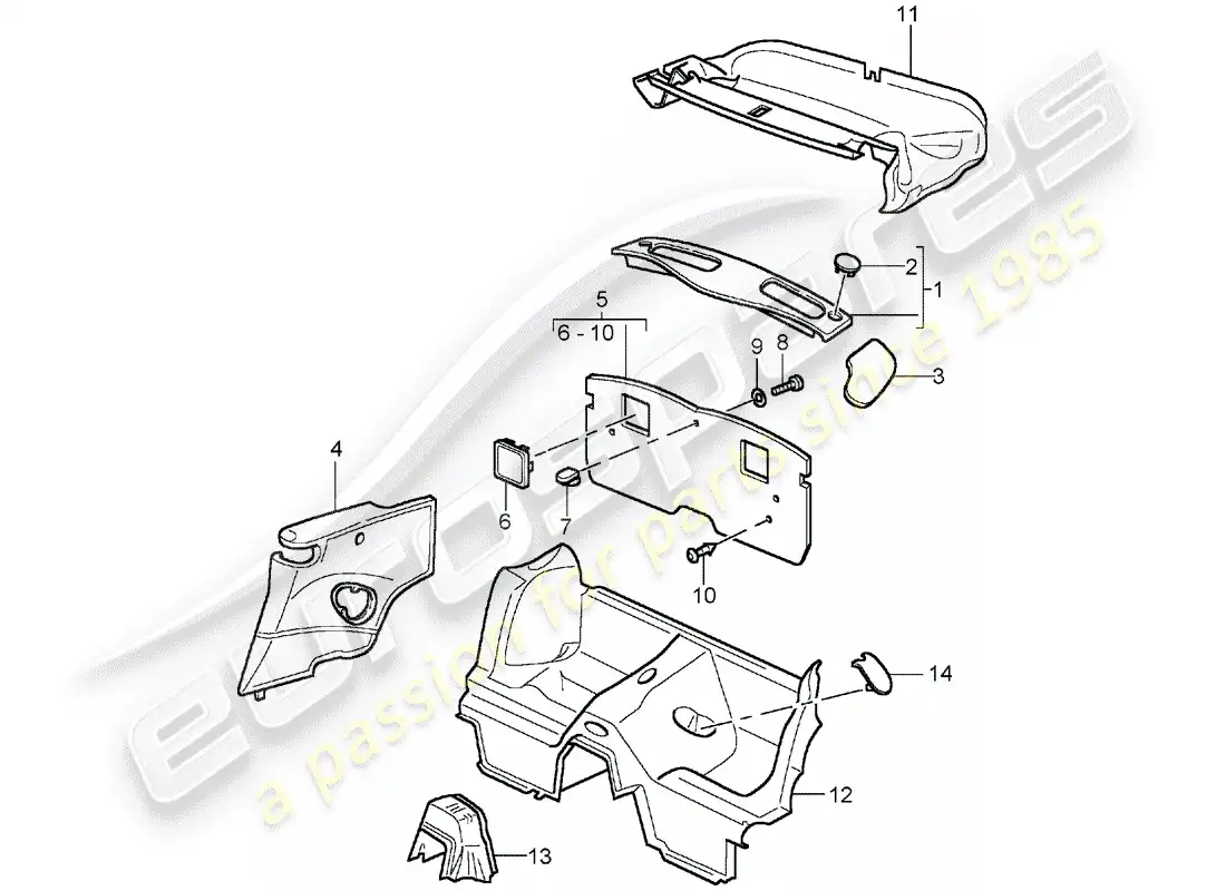 porsche 2004 (996 turbo / gt2) trims - d - mj 2004>> parts diagram