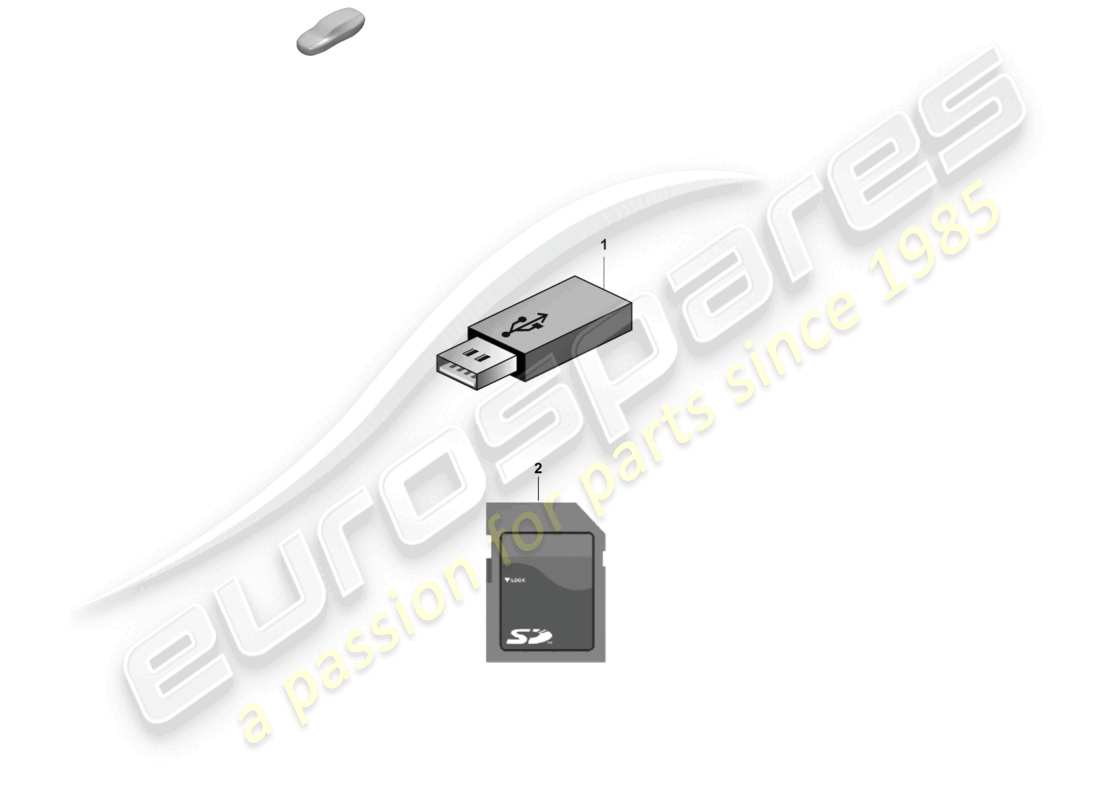 porsche 2022 (panamera 971-2) usb memory stick for updating the navigation data d - mj 2022>> part diagram