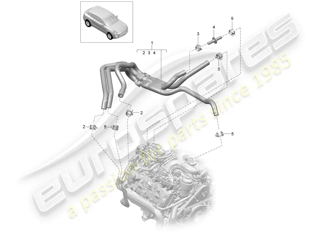 porsche 2017 (macan) fuel system parts diagram